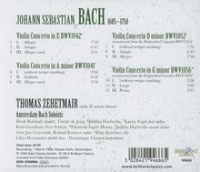 Johann Sebastian Bach (1685-1750): Violinkonzerte BWV 1041,1042,1052,1056, CD