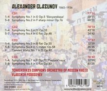 Alexander Glasunow (1865-1936): Symphonien Nr.1-8, 4 CDs