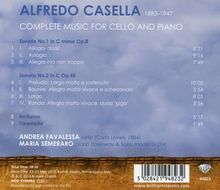 Alfredo Casella (1883-1947): Sämtliche Werke für Cello &amp; Klavier, CD