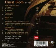 Ernest Bloch (1880-1959): Werke für Violine &amp; Klavier, CD