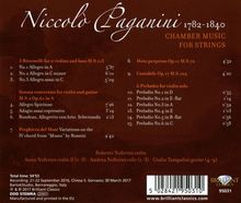 Niccolo Paganini (1782-1840): Kammermusik für Streicher, CD