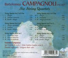 Bartolomeo Campagnoli (1751-1827): Streichquartette Nr.1-6, CD