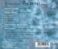Giovanni Albini (geb. 1982): Musica Sacra, CD