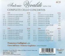 Antonio Vivaldi (1678-1741): Sämtliche Cellokonzerte, 4 CDs