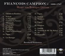 Francois Campion (1686-1748): Gitarrenwerke, CD