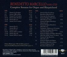 Benedetto Marcello (1686-1739): Sämtliche Sonaten für Cembalo &amp; Orgel, 3 CDs