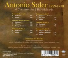 Antonio Soler (1729-1783): Konzerte für 2 Cembali Nr.1-6, CD