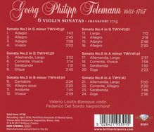 Georg Philipp Telemann (1681-1767): Sonaten für Violine &amp; Bc Nr.1-6, CD
