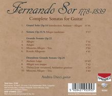 Fernando Sor (1778-1839): Sämtliche Sonaten für Gitarre, CD