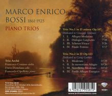 Marco Enrico Bossi (1861-1925): Klaviertrios opp.107 &amp; 123 (d-moll &amp; D-Dur), CD
