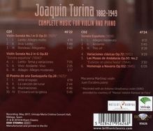 Joaquin Turina (1882-1949): Werke für Violine &amp; Klavier, 2 CDs