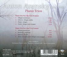 Anton Arensky (1861-1906): Klaviertrios Nr.1 &amp; 2, CD