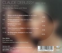 Claude Debussy (1862-1918): Werke für 2 Harfen &amp; Stimme "Reveries de Bilitis", CD