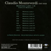 Claudio Monteverdi (1567-1643): Madrigali Libri I-IX (Gesamtaufnahme), 12 CDs
