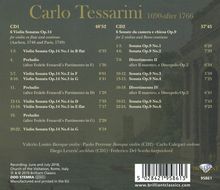 Carlo Tessarini (1690-1766): Sonaten für Violine &amp; Cembalo op.14 Nr.1-6, 2 CDs