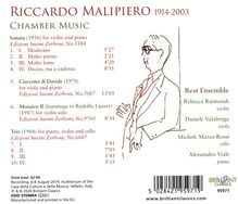 Riccardo Malipiero (1914-2003): Kammermusik, CD