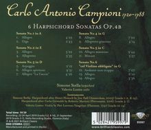 Carlo Antonio Campioni (1720-1788): Cembalosonaten op.4b Nr.1-6, CD