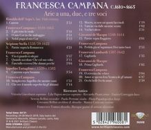 Francesca Campana (1615-1665): Aria a una,due e tre voci, CD