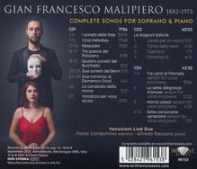Gian Francesco Malipiero (1882-1974): Sämtliche Lieder für Sopran &amp; Klavier, 3 CDs