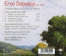 Ernst von Dohnanyi (1877-1960): Werke für Cello &amp; Klavier, CD