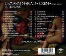 Giovanni Maria da Crema (1492-1550): Lautenwerke, CD