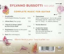 Sylvano Bussotti (geb. 1931): Sämtliche Werke für Gitarre, CD