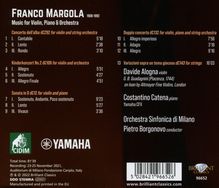 Franco Margola (1908-1992): Werke für Violine, Klavier &amp; Orchester, CD