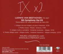 Ludwig van Beethoven (1770-1827): Symphonie Nr.9 (arr. für Violine &amp; Klavier von Hans Sitt), CD