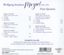 Wolfgang Amadeus Mozart (1756-1791): Flötenquartette Nr.1-4, CD