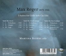 Max Reger (1873-1916): Suiten für Cello solo op.131c Nr.1-3, CD