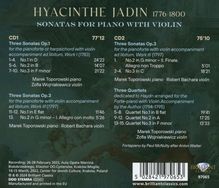 Hyacinthe Jadin (1776-1800): Sonaten für Violine &amp; Klavier op.1 Nr.1-3 &amp; op.3 Nr.1-3, 2 CDs
