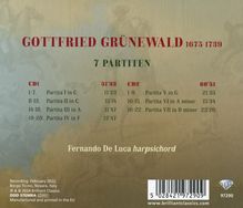 Gottfried Grünewald (1675-1739): Cembalo-Partiten Nr.1-7, 2 CDs
