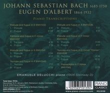 Eugen D'Albert (1864-1932): Bach-Transkriptionen, CD