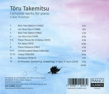 Toru Takemitsu (1930-1996): Sämtliche Klavierwerke, CD