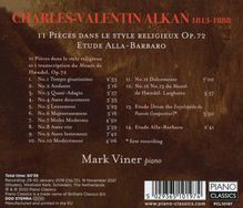 Charles Alkan (1813-1888): 11 Pieces dans le Style religieux op.72, CD