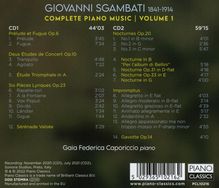 Giovanni Sgambati (1841-1914): Sämtliche Klavierwerke Vol.1, CD