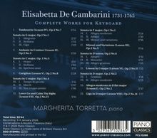 Elisabetta de Gambarini (1731-1765): Sämtliche Klavierwerke, CD