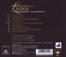 Bruno Walter (1876-1962): Sämtliche Lieder, CD