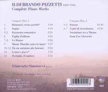 Ildebrando Pizzetti (1880-1968): Sämtliche Klavierwerke, 2 CDs