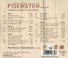 Josef Bohuslav Foerster (1859-1951): Sämtliche Klavierwerke, 4 CDs