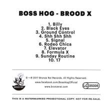 Boss Hog: Brood X, CD