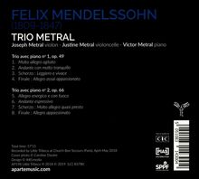 Felix Mendelssohn Bartholdy (1809-1847): Klaviertrios Nr.1 &amp; 2, CD