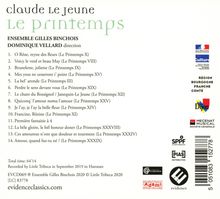 Claude Le Jeune (1528-1600): Airs mesurees &amp; Chansons "Le Printemps", CD