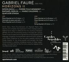 Gabriel Faure (1845-1924): Kammermusik - "Horizons II", 3 CDs