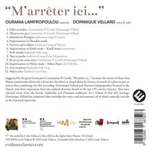 Ourania Lampropoulou &amp; Dominique Vellard - "M'arreter ici...", CD