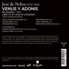 Jose de Nebra (1702-1768): Venus y Adonis (Melodrama 1729), 2 CDs