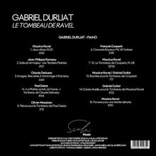 Gabriel Durliat, Le Tombeau de Ravel. Werke von Ravel, Rameau, Debussy, Couperin, Dukas, Messiaen. Scala Music Logo unten.