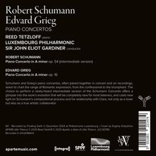 Robert Schumann, Edvard Grieg. Piano Concertos. Reed Tetzloff, Luxembourg Philharmonic, Sir John Eliot Gardiner.
