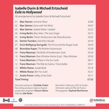 Isabelle Durin & Michaël Ertzscheid präsentieren „Exile to Hollywood“. Eine Liste von Musikstücken mit Dauerangaben.
