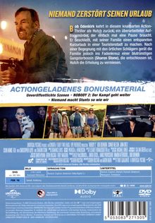 NIEMAND ZERSTÖRT SEINEN URLAUB. Bob Odenkirk in Action-Szenen mit Spannung. Bonus: Unveröffentlichte Szenen, Stunts. FSK 16.